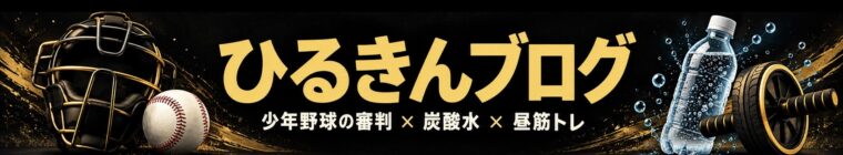 「少年野球審判×炭酸水×昼筋トレ」ライフなパパのブログ